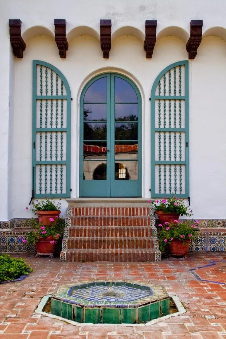 George Washington Smith arched doorway, Santa Barbara